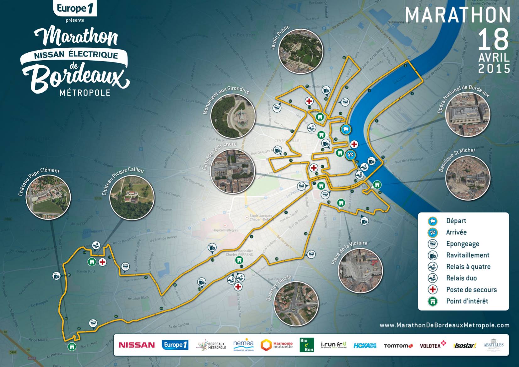 Parcours de Marathon de Bordeaux